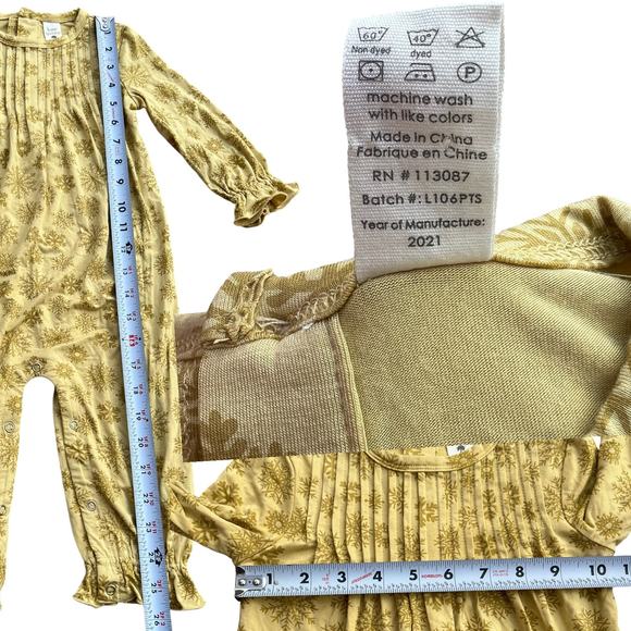 Kate Quinn 2021 Snowflakes Long-sleeve Bodysuit Bamboo Baby Sz 18-24 Months - Picture 3 of 6